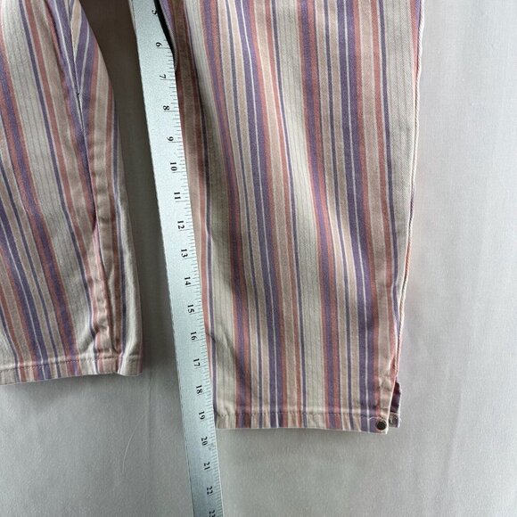Gloria Vanderbilt Capri Pants Womens Sz 6 Flex Stretch Vertical Striped Pink - Picture 11 of 11